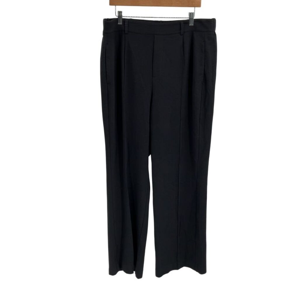 Niczoe Women 31" Knit Wide Leg Pants Black XL